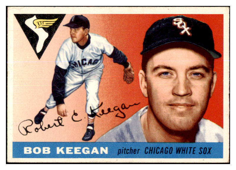1955 Topps Baseball #010 Bob Keegan White Sox EX-MT 479279