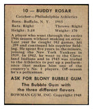 1948 Bowman Baseball #010 Buddy Rosar A's VG Trimmed 479288