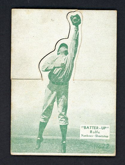 1934-36 Batter Up #022 Red Rolfe Yankees Good tape back 479303
