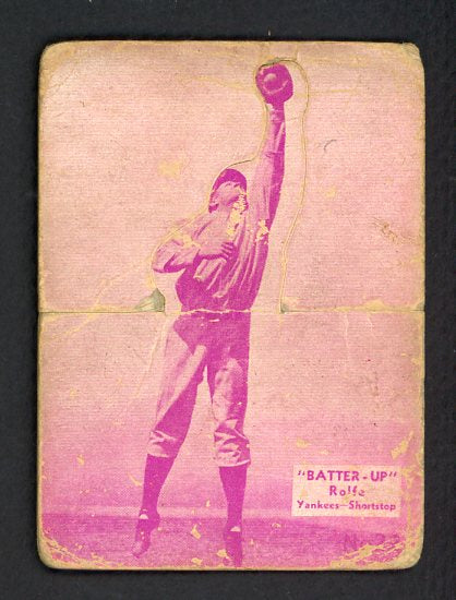 1934-36 Batter Up #022 Red Rolfe Yankees Good 479322