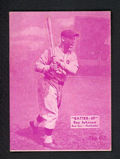 1934-36 Batter Up #063 Roy Johnson Red Sox EX 479338
