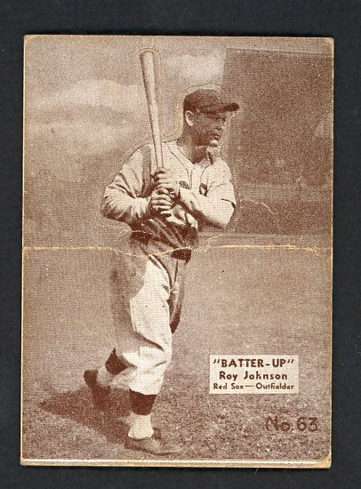 1934-36 Batter Up #063 Roy Johnson Red Sox VG 479375
