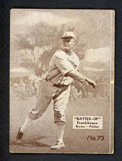 1934-36 Batter Up #075 Fred Frankhouse Braves VG 479377