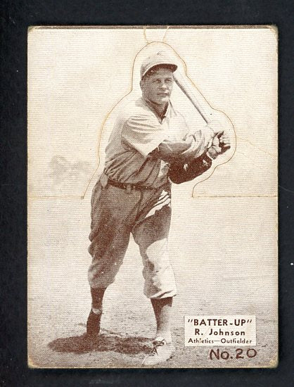 1934-36 Batter Up #020 Bob Johnson A's VG 479386