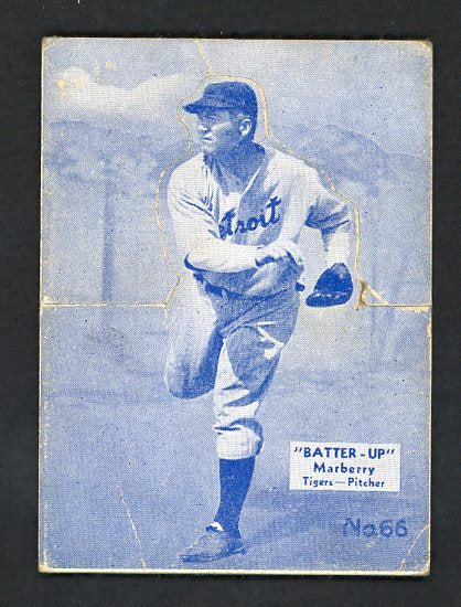 1934-36 Batter Up #066 Fred Marberry Tigers GD-VG 479390