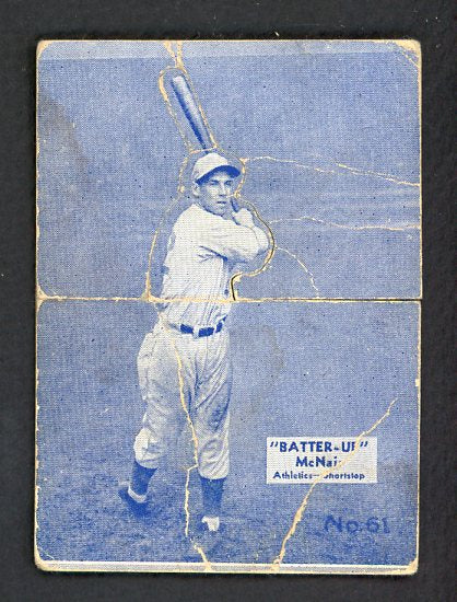 1934-36 Batter Up #061 Eric McNair A's Good tape back 479400