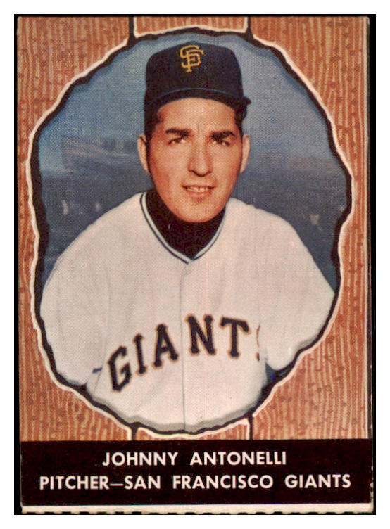 1958 Hires #050 Johnny Antonelli Giants EX-MT No Tab 479482