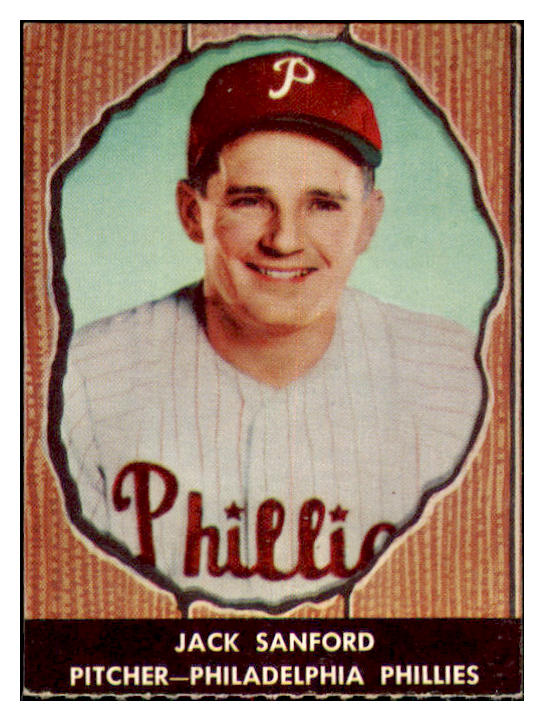 1958 Hires #039 Jack Sanford Phillies EX-MT No Tab 479488