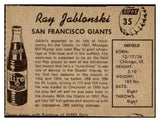 1958 Hires #035 Ray Jablonski Giants NR-MT No Tab 479491