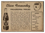 1958 Hires #016 Chico Fernandez Phillies NR-MT No Tab 479505