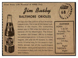 1958 Hires #068 Jim Busby Orioles EX-MT No Tab 479517