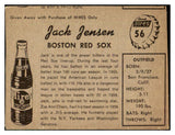 1958 Hires #056 Jackie Jensen Red Sox VG-EX No Tab 479530