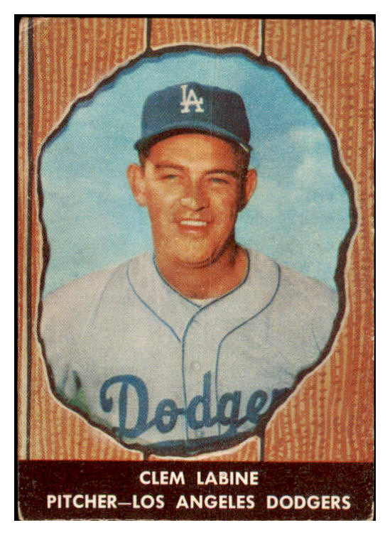 1958 Hires #034 Clem Labine Dodgers VG-EX No Tab 479532