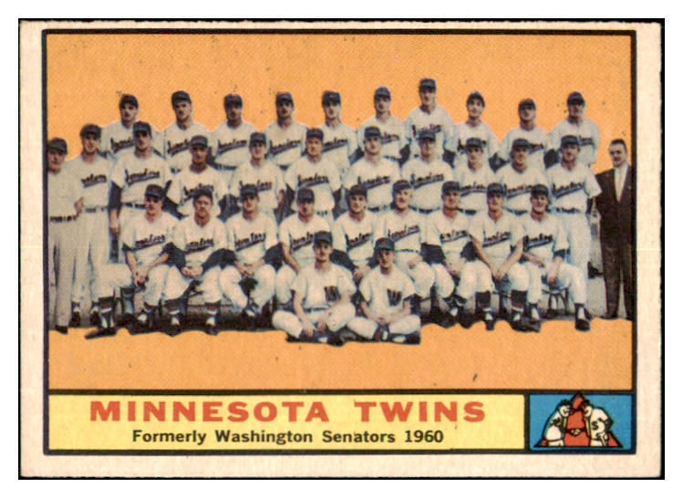 1961 Topps Baseball #542 Minnesota Twins Team VG-EX 479623