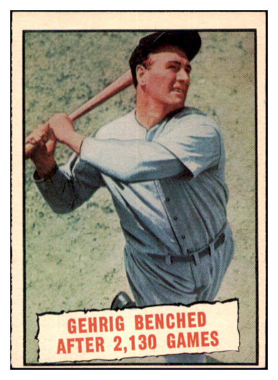 1961 Topps Baseball #405 Lou Gehrig Yankees VG-EX 479660