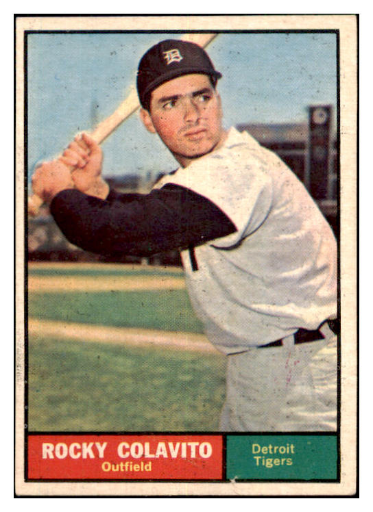 1961 Topps Baseball #330 Rocky Colavito Tigers VG-EX 479661