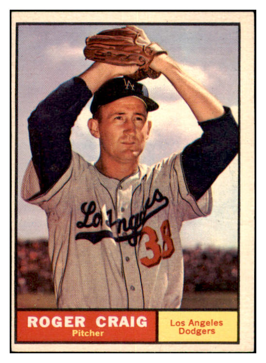 1961 Topps Baseball #543 Roger Craig Dodgers EX-MT 479694