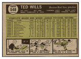 1961 Topps Baseball #548 Ted Wills Red Sox EX-MT 479698
