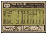 1961 Topps Baseball #550 Frank Baumann White Sox VG-EX 479703