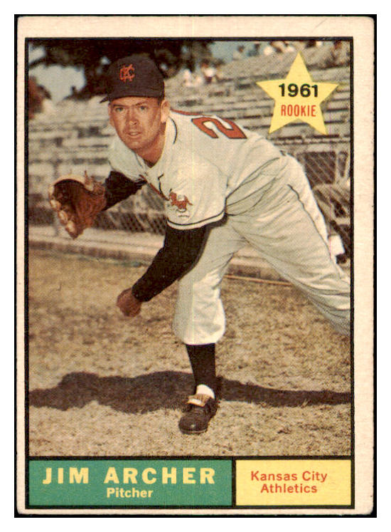 1961 Topps Baseball #552 Jim Archer A's VG-EX 479705