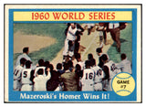 1961 Topps Baseball #312 World Series Game 7 Bill Mazeroski EX 479726