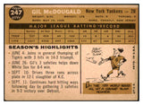 1960 Topps Baseball #247 Gil McDougald Yankees VG-EX 479753