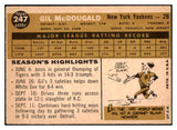 1960 Topps Baseball #247 Gil McDougald Yankees VG-EX 479754