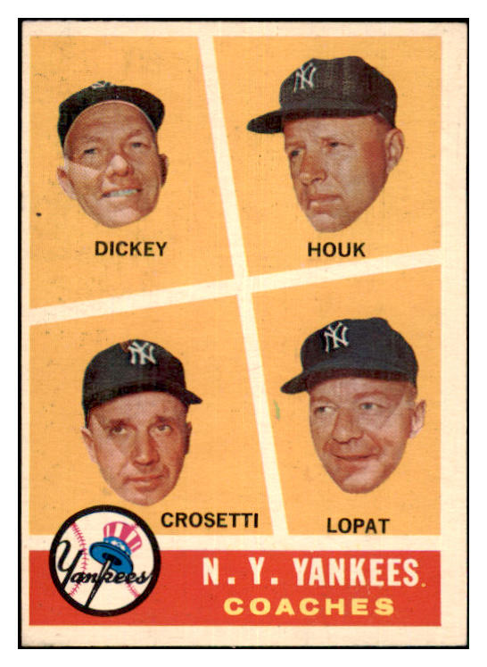 1960 Topps Baseball #465 Bill Dickey Yankees EX 479758