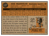 1960 Topps Baseball #527 Jose Valdivielso Senators VG-EX 479769