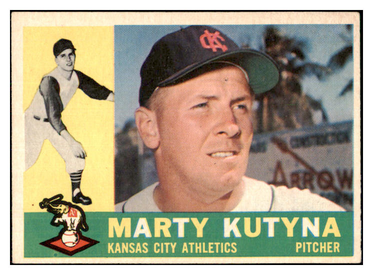 1960 Topps Baseball #516 Marty Kutyna A's EX 479783