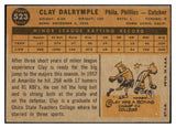 1960 Topps Baseball #523 Clay Dalrymple Phillies EX 479795