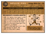 1960 Topps Baseball #100 Nellie Fox White Sox VG-EX 479803