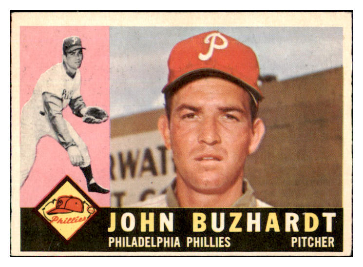 1960 Topps Baseball #549 John Buzhardt Phillies EX 479805