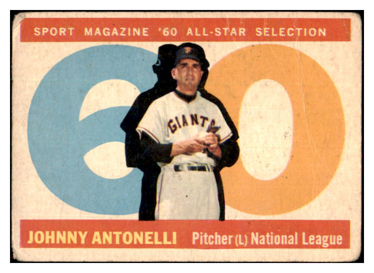 1960 Topps Baseball #572 Johnny Antonelli A.S. Giants Good 479819