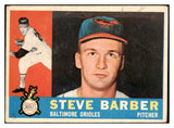 1960 Topps Baseball #514 Steve Barber Orioles GD-VG 479823