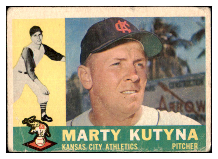 1960 Topps Baseball #516 Marty Kutyna A's VG 479825