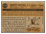 1960 Topps Baseball #516 Marty Kutyna A's VG 479825