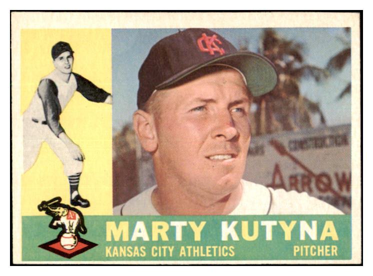 1960 Topps Baseball #516 Marty Kutyna A's EX 479827