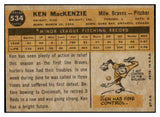 1960 Topps Baseball #534 Ken MacKenzie Braves EX 479847