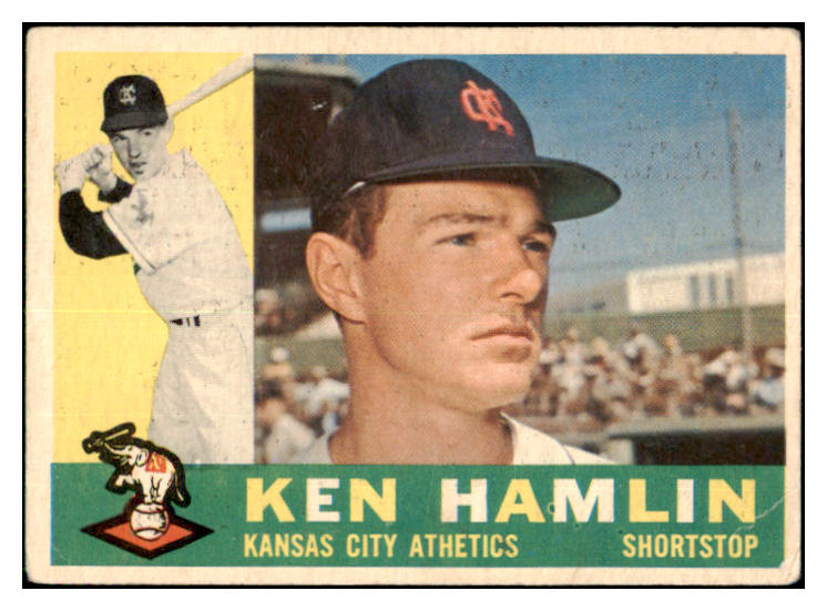 1960 Topps Baseball #542 Ken Hamlin A's VG 479854