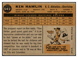 1960 Topps Baseball #542 Ken Hamlin A's VG 479854