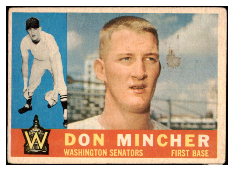1960 Topps Baseball #548 Don Mincher Senators FR-GD 479858