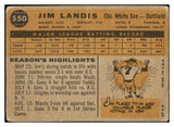 1960 Topps Baseball #550 Jim Landis White Sox VG 479860