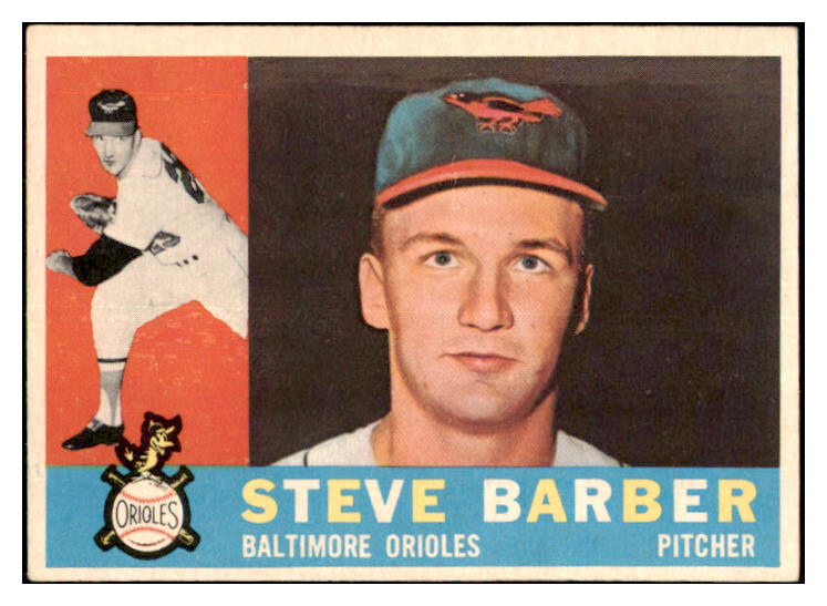 1960 Topps Baseball #514 Steve Barber Orioles EX-MT 479873