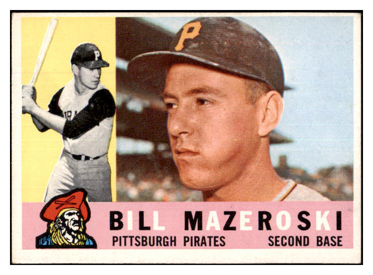 1960 Topps Baseball #055 Bill Mazeroski Pirates EX-MT 479879