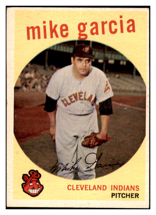 1959 Topps Baseball #516 Mike Garcia Indians EX 479893