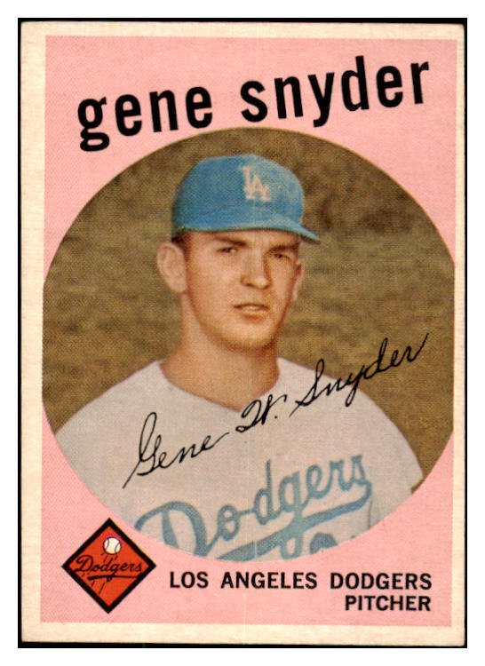 1959 Topps Baseball #522 Gene Snyder Dodgers VG-EX 479899