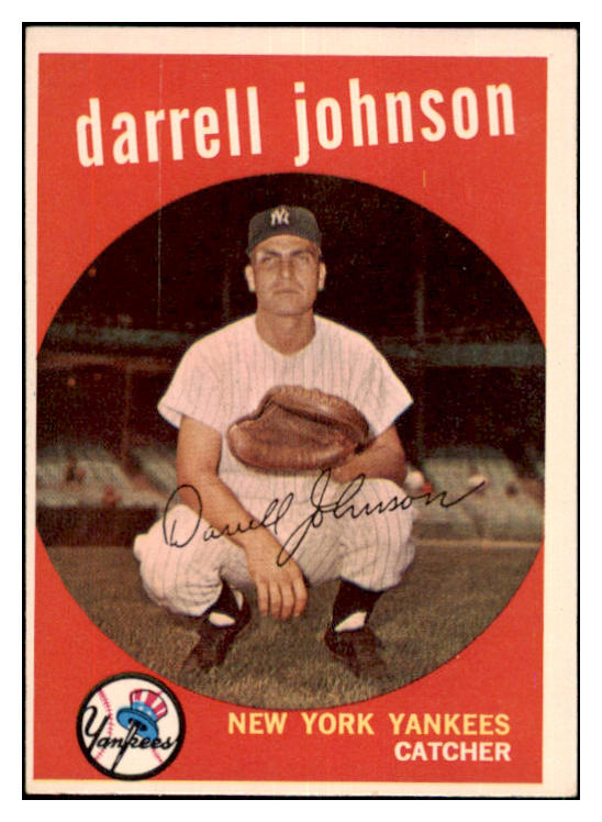 1959 Topps Baseball #533 Darrell Johnson Yankees EX 479908