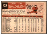 1959 Topps Baseball #538 Chick King Cubs VG-EX 479913