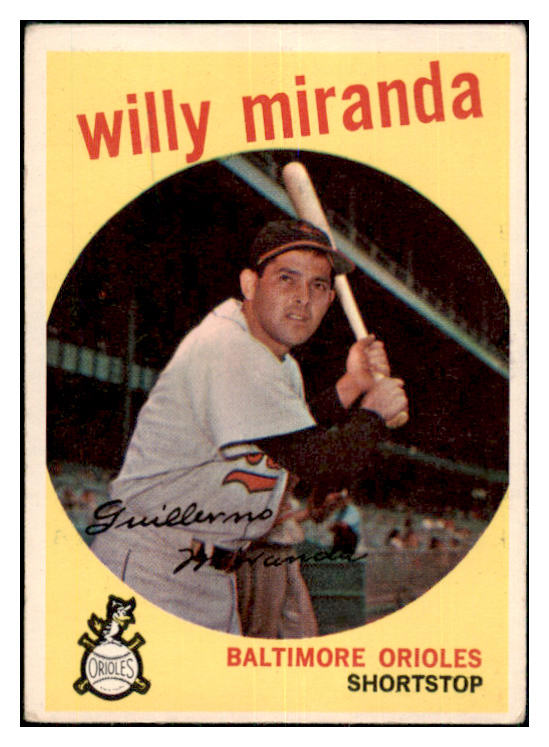 1959 Topps Baseball #540 Willie Miranda Orioles VG-EX 479915